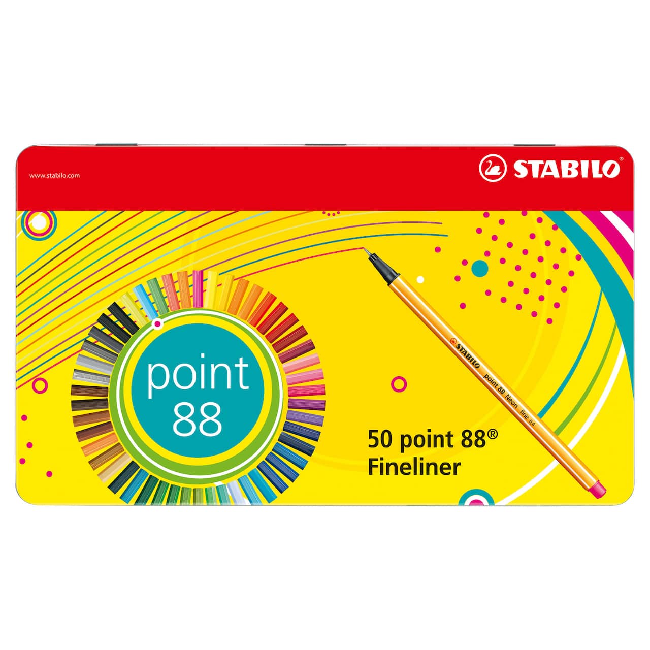STABILO&#xAE; Point 88 50 Color Pen Tin Set